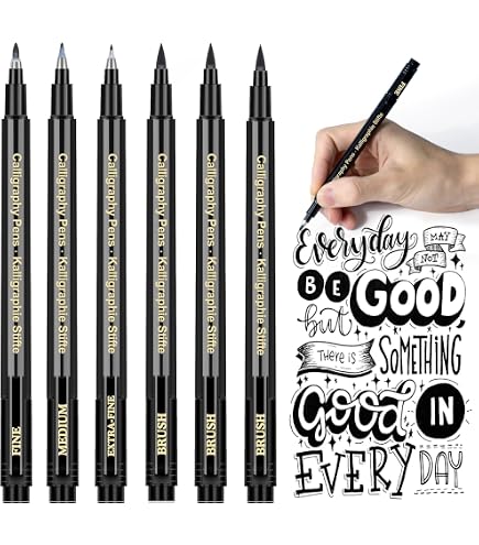 Pentel Brush Sign Pen Twin Tip Black - 10 Pack Of Dual Brush Pens For Hand Lettering & Illustration - View #12