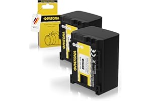 PATONA 2x Batteria Ricambio per Canon BP-808 BP-807 BP-809 BP-819 BP-827 Batterie Compatibile con Canon HG-21 HG-20 HF11 HF100 FS-100 Legria HF-M36 HF-M306 HF-M307 HF-M406