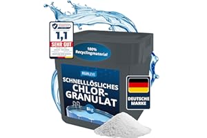 AGUALEVE® Chlorgranulat schnelllöslich 5kg *NEU* | Sichere und schnelle Desinfektion | Für Pools, Aufstellpools, Whirlpools, Planschbecken | Deutsche Markenqualität | mit Note 1,1 getestet