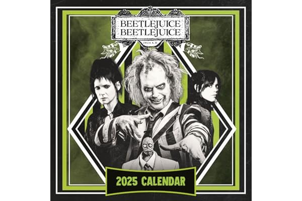 Official Beetlejuice 2 Movie Square Calendar 2025