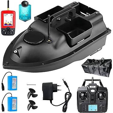 VEVOR RC Boot, 2,4 GHz, 12 Km/u, Op Afstand Bestuurde Boot Voor Zwembaden En Meren Raceboot Met Ledlicht 2 Oplaadbare Batterijen Complete Behuizing Waterdicht Volwassenen Kinderen Blauw 906099588