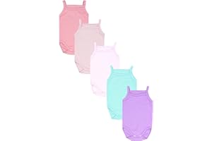TupTam Baby Mädchen Body Ärmellos Sommer Babybody mit Spaghettiträger 5er Pack