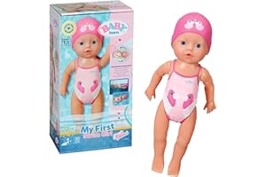 BABY born My First Swim Girl 30 cm Bath Doll, Movable Arms and Legs, Floats Through Water, Waterproof and Can Be Used Without Batteries, Pink