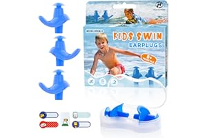 Hearprotek Bouchons d'oreille de Natation de Bouchons imperméables en Silicone réutilisables pour Piscine-Mer-Bain-Natation & Sports Aquatiques