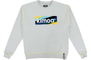 KIMOA Striped Logo Gris Sudadera, Unisex Adulto