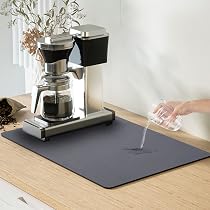 2 Tapis Séchage Microfibre - 30x40cm Super Absorbants Avec Crochet (couleur Gris)