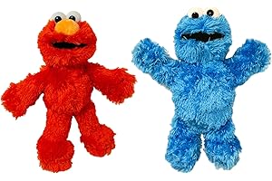 POSH PAWS Sesame Street Peluche officielle 20,3 cm Convient dès la naissance (Elmo et Cookie Monster Set)