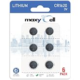 MaxyCell CR1620 Lityum Para H&uuml;cresi Pil 3V Y&uuml;ksek Kapasiteli Uzun &Ouml;m&uuml;rl&uuml; G&uuml;venilir G&uuml;&ccedil; Saatler, Anahtarlıklar, Oyuncaklar, He