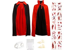 DERAYEE Vampir Kostüm, Vampir Kostüm Kinder, Halloween Kostüm Kinder Vampir