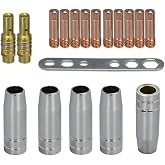 Kit Consommables 32 Pièces Pour Torche Soudure 24KD MB24 - Buse, Diffuseur, Pointe Contact 0.9mm