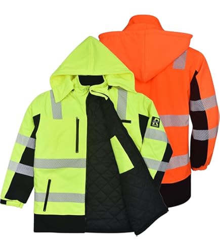 Giacca Da Lavoro TeXXor Alta Visibilità Gialla - Impermeabile E Antivento, Conforme EN471/343, Taglia L - Foto 9