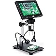 Microscope Numérique Avec écran Tactile 7'' - Grossissement 1600x - 4 Objectifs, Platine 3D - Pour Enfants Et Adultes