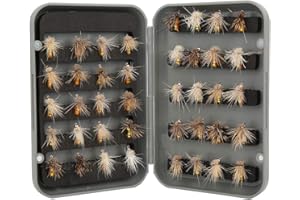 ‎ACOUTO Fertige Fliegen, 40 Stück, Tenkara-Fliegen, Kebari, Trockenfliegen, Tenkara-Angeln, Fliegenfischen, Flussangeln, Gebirgsbachangeln, Forellenangeln