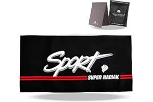 super NADIAK Asciugamano Palestra in Microfibra Ultra Assorbente Telo Sportivo per Fitness, Sala Pesi, Yoga - Uomo/Donna - Rapida Asciugatura - Design Moderno (50x100 cm)