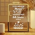 Veilleuse LED En Acrylique Pour Maman - Cadeau Personnalisé Fête Des Mères, Anniversaire, Noël