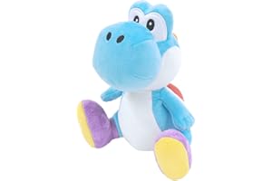 Sanei Super Mario All Star Collection Yoshi Plush Small Peluche (Bleu Clair)