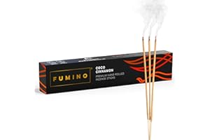 Fumino® Coco Cinnamon Fresh Handmade Incense Sticks 14 sticks per Box (15g) Masala Agarbatti Joss Scent Fragrance for Relaxation and Meditation, Home and House Décor