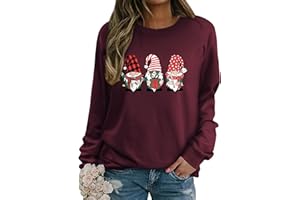 WIEIYM Christmas Sweatshirt Women Xmas Long Sleeve Shirt Santa Claus Funny Jumper Unisex Pullover Causal Crewneck Tops for Women/Men S-XXL