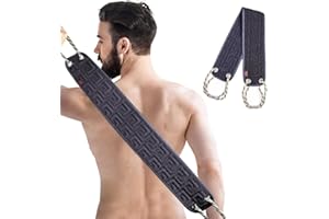 LUXIREMI Brosse de douche pour le dos de la douche, exfoliant pour le dos, machine à laver pour la douche, la salle de bain, le nettoyage du corps et le massage (noir)