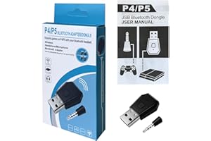 Bluetooth Adapter with Microphone for PS4 /PS5 HLRAO,USB Adapter Mini USB 4.0 Bluetooth Adapter/Dongle Receiver and Transmitters Dongle Bluetooth Compatible with PS4/PS5 Support A2DP HFP HSP.