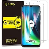 QULLOO Glass Screen Protector for Motorola Moto G9 Play, [2 Pack ] Ultra Resistant 9H Hardness Tempered Glass Screen Protecto