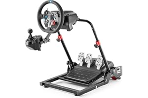 DIWANGUS UK Stand de Volant de Course Foldable pour Logitech G29/G920/G923/G27/G25, Thrustmaster T248/T300RS GT/Ferrari 458/T150/T80, Compatible avec PS5/PS4/XBOX/PC, USB, Sans Fil, Adjustable