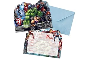 DEKEWE 20PCS Aven-ge Party Invites, Cartoon Party Invites with Envelopes, Invitations Birthday Cards, Invitations for Baby Showers, Children's Parties, Graduations & Special Occasions inviataions