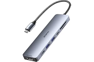 BENFEI Hub USB C 7-en-1 avec HDMI(4K@60Hz), 2 USB-A, 1 USB-C Data, 100W de Charge, Lecteur de Carte SD/TF,Compatible avec MacBook Pro/Air, iPad Pro, iMac, iPhone 15 16 Pro/Pro Max