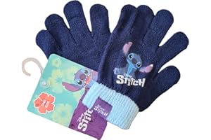 ILS I LOVE SHOPPING Guanti Invernali per Bambini 2 pcs Inverno Unisex Taglia unica (STITCH Blu)
