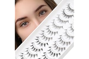 ‎EMEDA 5 StylÓW Naturalne Fałszywe Rzęsy 10 Pary Manga Lashes Czysta Opaska Sztuczne Rzęsy Rzęs Manga Rzęsy Wielokrotnego Użytku Miękki Natural Eyelashes Hybrid False Lashes (Manga Mix)