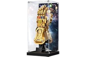 icuanuty Vitrina acrílica para Lego 76191 Infinity Guante, Vitrina para Modelos Coleccionables (Solo Vitrina)