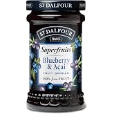 St Dalfour Superfruits BLUEBERRY &amp; ACAI JAM 170g 100% Fruit | 100% fruit No cane sugar, no sweeteners, no dyes, no flavors, n