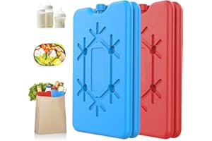 badaren Set di 4 Ghiaccio per Borsa Termica, Elementi Refrigeranti, Borsa Frigo Possono Essere Utilizzati per Mantenere Il Cibo Fresco, Adatti per La Scuola e l'Uso All'Aperto
