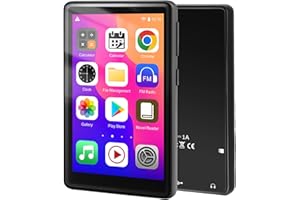 TAICHAEU Lettore MP3 da 96 GB con Spotify WiFi Bluetooth - Lettore MP4 IPS HD da 4,0 pollici con sistema operativo Android 13 Lettore musicale per bambini con altoparlanti Radio FM Deezer, Spotify e Play Store