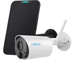 Reolink CCTV Solar Security Camera Outdoor with Rechargeable Battery, Wireless WiFi IP Camera, 1080p Time Lapse, PIR Motion D