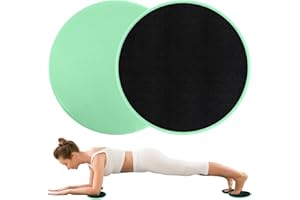 OMCGG 2Pack Gliding Discs, Dual Sided Core Sliders Core Sliding Discs Exercise Slider Ultimate Core Trainer Gym Home Abdominal Total Body Workout Gliders Gym Use on Carpet Hard Floor for Women Men