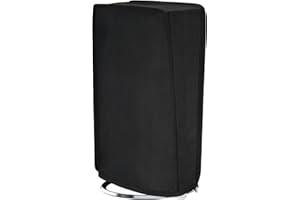 playvital Cover Antipolvere per ps5 PRO Disc/Digital Edition, Copertura Verticale Coperchio Nylon Protettivo Impermeabile per ps5 PRO Console Disco&Digitale Edizione, Nero