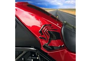 Resin Bike Autocollant Moto Compatibles avec Benelli Leoncino 500 et Trail 500 2017-2020. Protections Latérales de Réservoir Contre Les Chocs et Les Éraflures. Paire Autocollant 3D Résinés - Noir