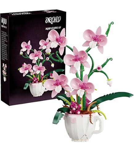 Botanische Nelke Aus 403 Bausteinen – Bauset Für Erwachsene, Pflegeleichte Deko – Geschenk Zum Muttertag