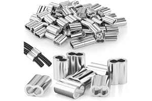 Sturiz 100 stycken repklämmor 3 mm klämhylsor pressklämmor gummirep hängande presenning rep expanderrep presshylsor lockklämm