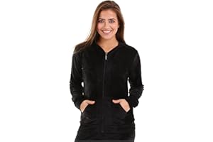 nolihoo Survêtement de sport pour femme - Survêtement de sport - Survêtement de loisirs - Velours doux et douillet - Nicki - Avec fermeture éclair - 2 pièces - Pour l'intérieur et l'extérieur