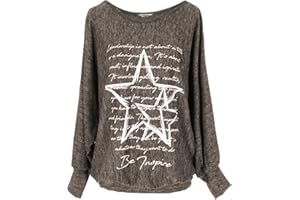 Emma & Giovanni - Sudadera Oversize con Estampado de Estrellas - Mujer