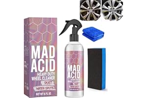 ASPUIC 120ml,Mad Acid Glass Cleaner,Heavy Duty Wheel Cleaner Spay,Car Water Spot Remover,Mad Acid Metal Cleaner,Quick Effect Water Spot Remover,Alloy Wheel Cleaner,Suitable for Car, Kitchen, Bathroom