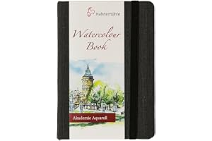 Hahnemühle Akvarellbok, 200 g/m², finkornig, 30 ark, naturvit, DIN A6-porträttformat