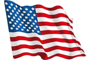 Artimagen Adesivo Bandiera Ondeante USA piccola 65x50 mm.