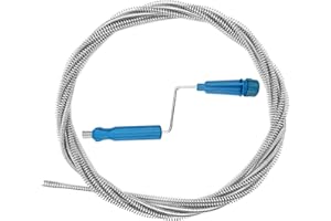 Fervalyna Rohrreinigungsspirale Abflussspirale, Abflussreiniger Spirale Abfluss Rohrreinigung, Rohrreiniger Spirale zur Abflussreinigung, Reinigungsspirale Abfluss, Rohrspirale Abfluss (5 m, Ø 5 mm)