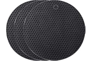 Tapis de Pot de Dessous de Plat en Silicone pour casseroles et poêles Hot Pads sous-Verres antidérapants durables Tapis résistants à la Chaleur Durable Flexible