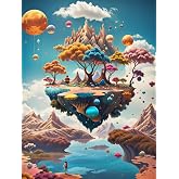 Renkli Baskılı Sayılarla Boyama Hobi Seti (&Ccedil;er&ccedil;eveli) 50x65 cm: G&ouml;ky&uuml;z&uuml;ndeki Ağa&ccedil;