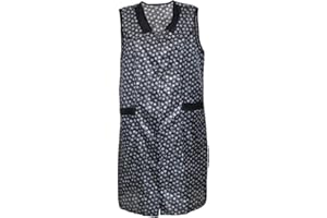 Kittel Schürze Kittelschürze Kasack Dederon Nylon Trauer schwarz