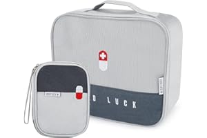 BBJINRONJY kit di pronto soccorso 2 pezzi,Borsa Pronto Soccorso,Impermeabile Alta capacità Borsa Porta Medicine da Viaggio,borse per medicinali portatili per viaggi,campeggio edescursionismo,Casa,Ufficio,Esterno